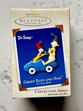 2002 Green Eggs and Ham, Dr Seuss #4 Hallmark Ornament (QX8083)